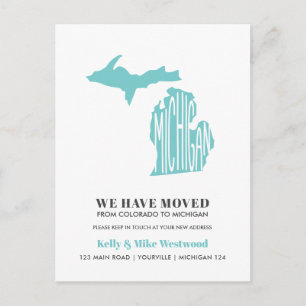 Postal MICHIGAN  Nos hemos mudado Nueva dirección Nuevo H