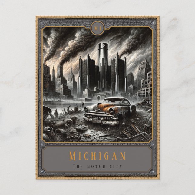 Postal Michigan | Postcarta de arte gótico (Anverso)