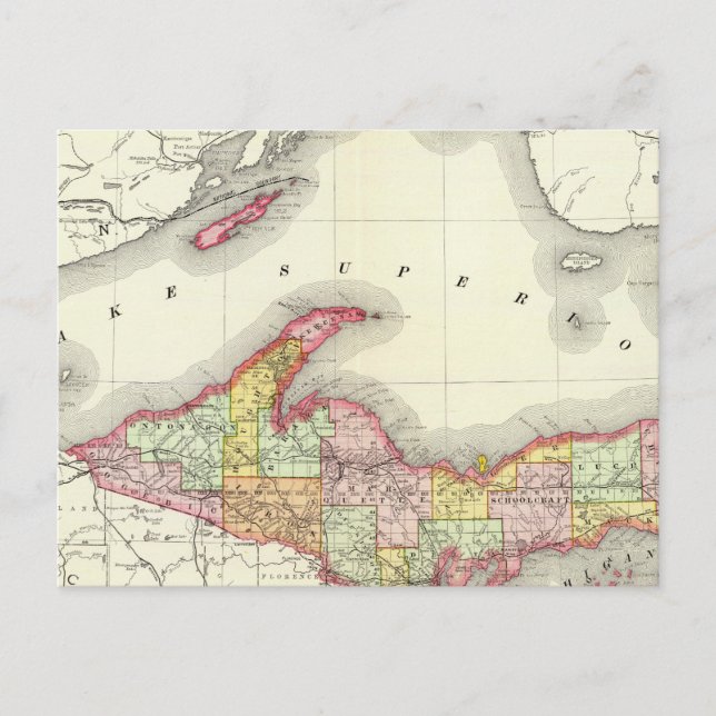 Postal Michigan septentrional (Anverso)