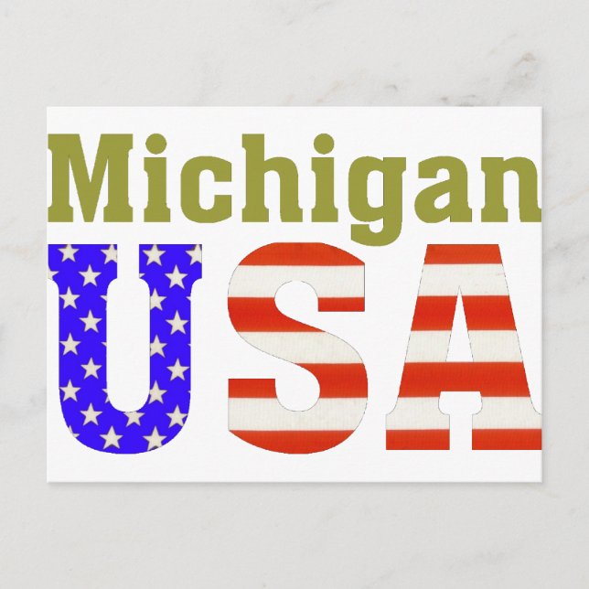 Postal ¡Michigan USA! (Anverso)