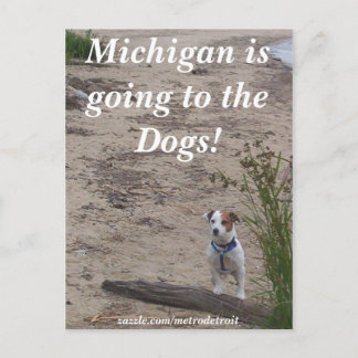 Postal ¡Michigan va a los perros!