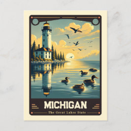 Postal Michigan | Vintage patriótico