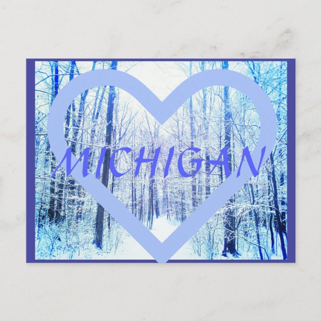 Postal Michigan Winter Woodland (Anverso)
