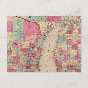 Postal Michigan y Wisconsin