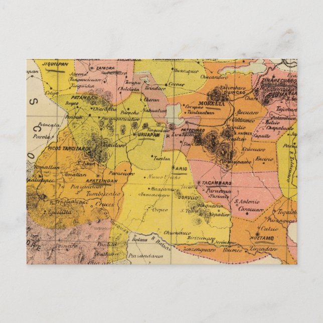 Postal Michoacán, México (Anverso)