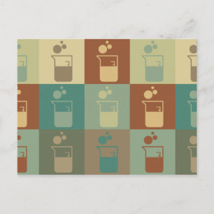 Postal Microbiología Pop Art