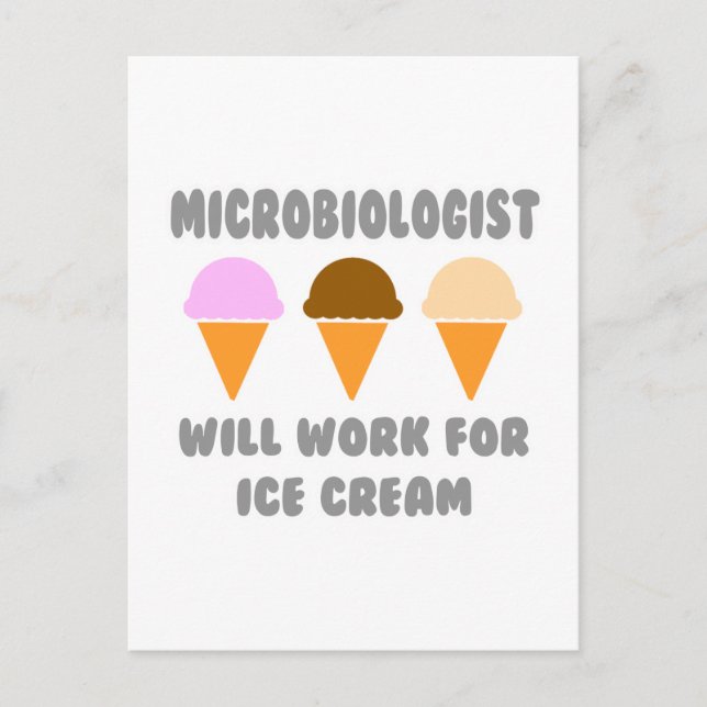 Postal Microbiólogo... Trabajará Para El Helado (Anverso)