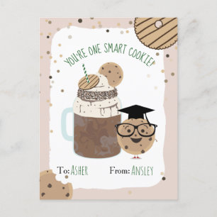 Postal Micrófono de chocolate con cookie inteligente niño