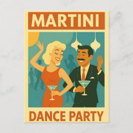 Postal Mid Century Martini Dance Party
