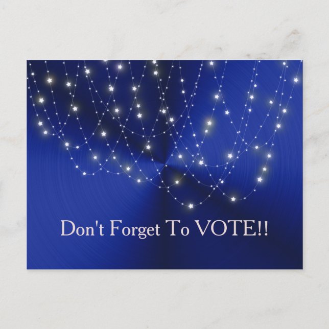 Postal Midnight Blue Starlight Cascade Vote Reminder (Anverso)