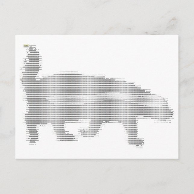 Postal miel badger ascii (Anverso)