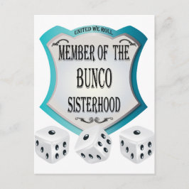 Postal miembro de la hermandad bunco