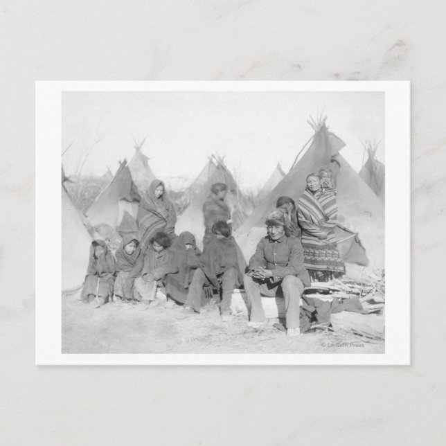 Postal Miembros sobrevivientes de Big Foot's Band (Anverso)