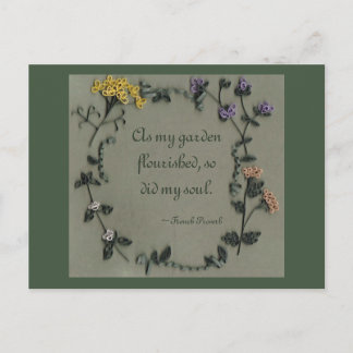 Postal Mientras Mi Jardín Florecía Postcard