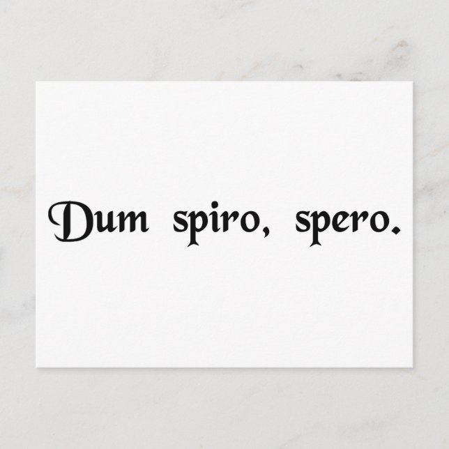 Postal Mientras respiro, espero. (Anverso)