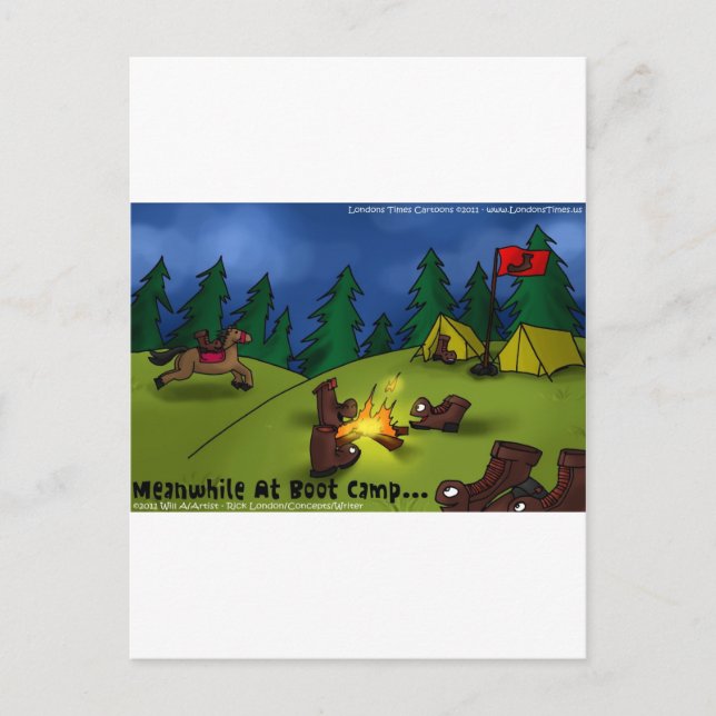 Postal Mientras tanto @ Boot Camp Funny Tees Cards Gifts  (Anverso)