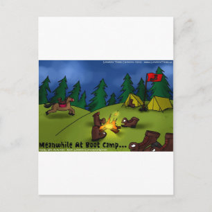 Postal Mientras tanto en Boot Camp Funny Tees Cards Gifts
