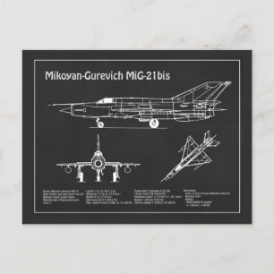 Postal MiG-21 bis - Planes de diseño aéreo PD
