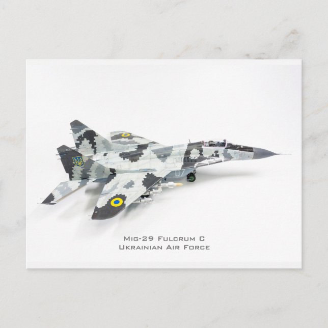 Postal Mig-29 Fulcrum C, Fuerza Aérea de Ucrania (Anverso)