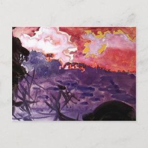 Postal Mikhail Vrubel - Fantástico paisaje