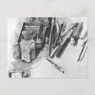 Postal Mikhail Vrubel-Pencils