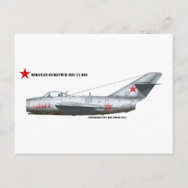 Postal Mikoyen-Gurevich MiG-15Bis ruso