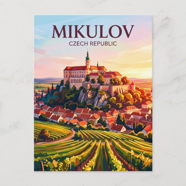 Postal Mikulov República Checa (Anverso)