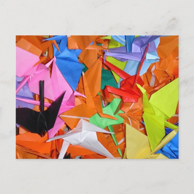 Postal Mil grullas de papel - Senbazuru - Ponte bien (Anverso)