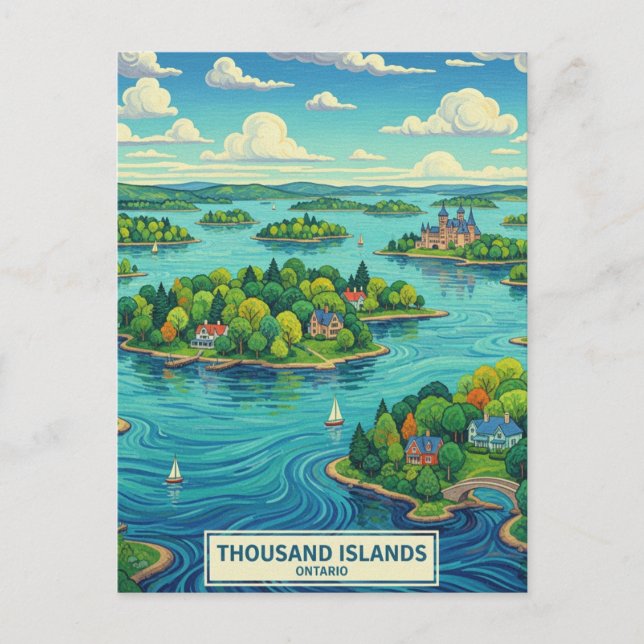 Postal Mil Islas Ontario Canadá (Anverso)