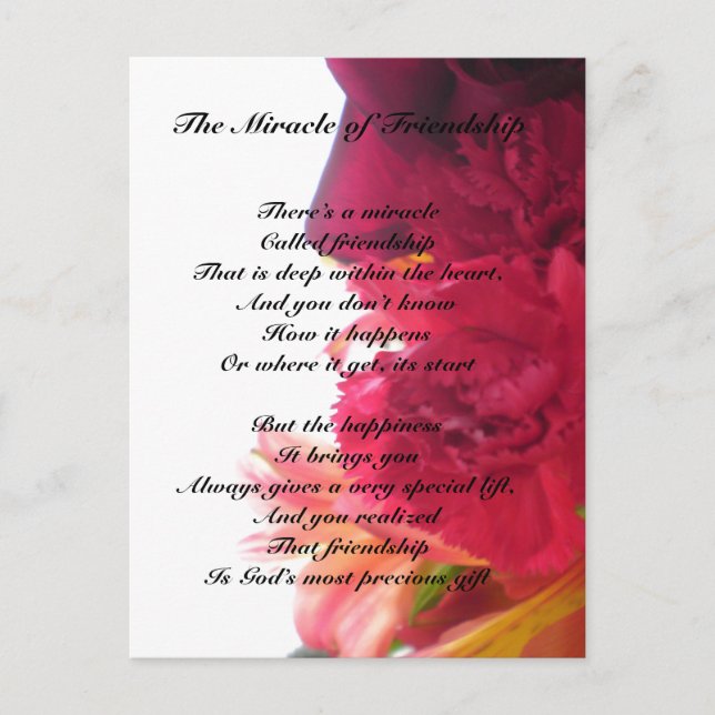 Postal Milagro de Amistad (Anverso)