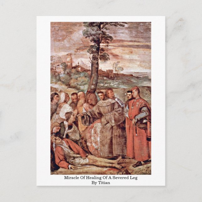 Postal Milagro De La Curación De Una Pierna Severa Por Ti (Anverso)