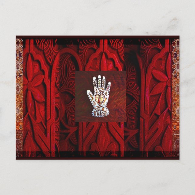 Postal Milagro en rojo (Anverso)