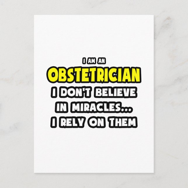 Postal Milagros y Obstetricistas... Divertido (Anverso)