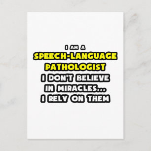 Postal Milagros y patólogos del lenguaje del habla