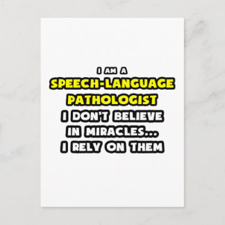 Postal Milagros y patólogos del lenguaje del habla