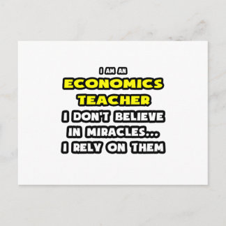 Postal Milagros y profesores de economía... Divertido
