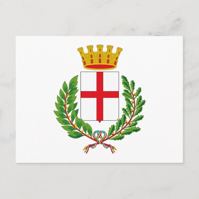 Postal Milán del Escudo de Armas (Anverso)