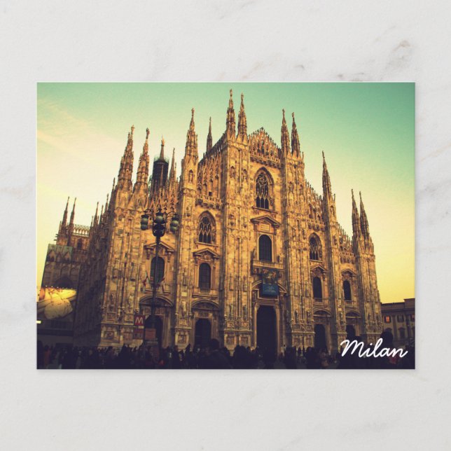 Postal Milán, Italia (Anverso)