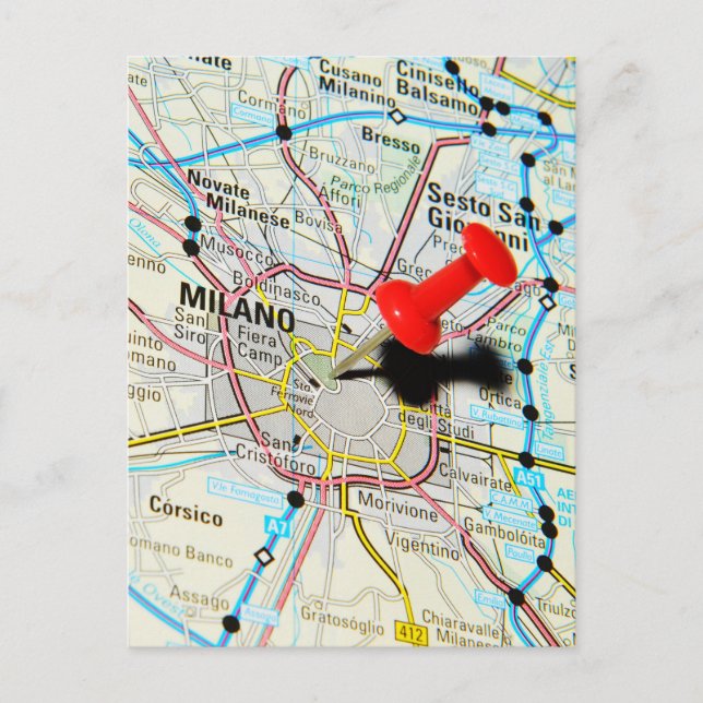 Postal Milán (Italia) (Anverso)