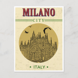 Postal Milán Italia Duomo di Milano Viaje Arte Vintage