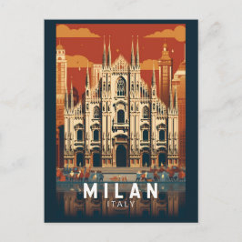 Postal Milán Italia Duomo di Milano Viaje Arte Vintage