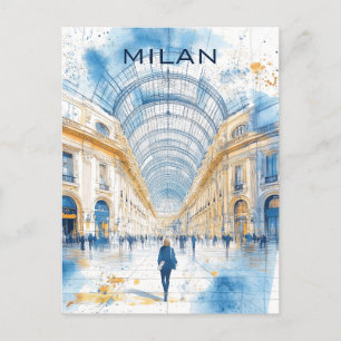 Postal Milán Italia Viaje