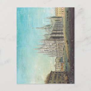 Postal Milán Piazza del Duomo años 1850 por Carlo Bossoli