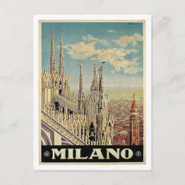Postal Milano Milan Italia Viaje de Vintage