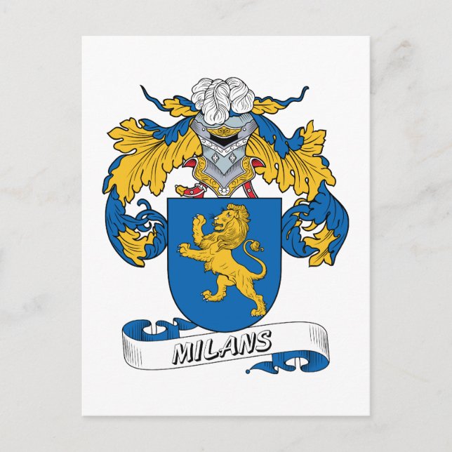 Postal Milans Family Crest (Anverso)
