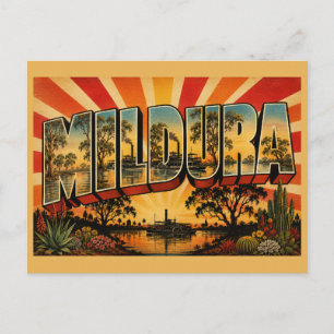 Postal Mildura Victoria Australia río Murray Arte
