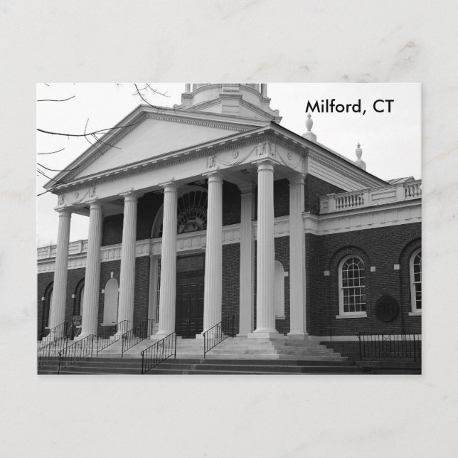 Postal Milford, CT Postcard (Anverso)