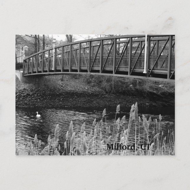 Postal Milford, CT Postcard (Anverso)