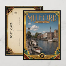 Milford Delaware Arte Deco Vintage Edad Dorada