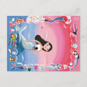 Postal Milla, el ilustracion de la sirena